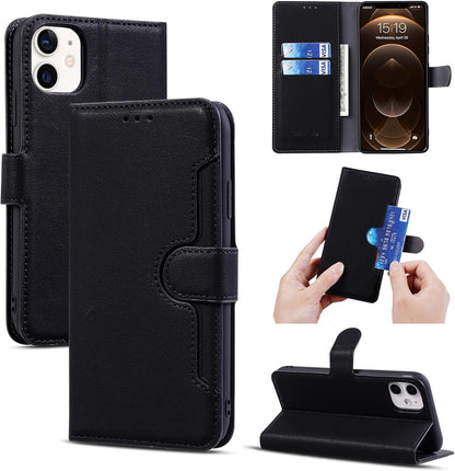 iPhone 12 Mini Wallet Double Stiches Side Pocket Case