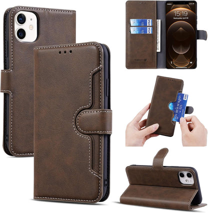 iPhone 12 Mini Wallet Double Stiches Side Pocket Case