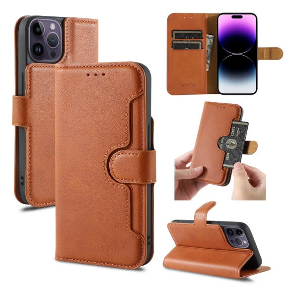 iPhone 16 Wallet Double Stiches Side Pocket Case